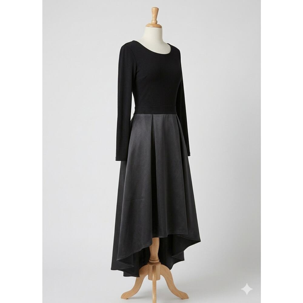 Anthropologie Hutch Womens 4 Black Cutout High-Low Formal Dress Whimsigoth Prom - Picture 3 of 11